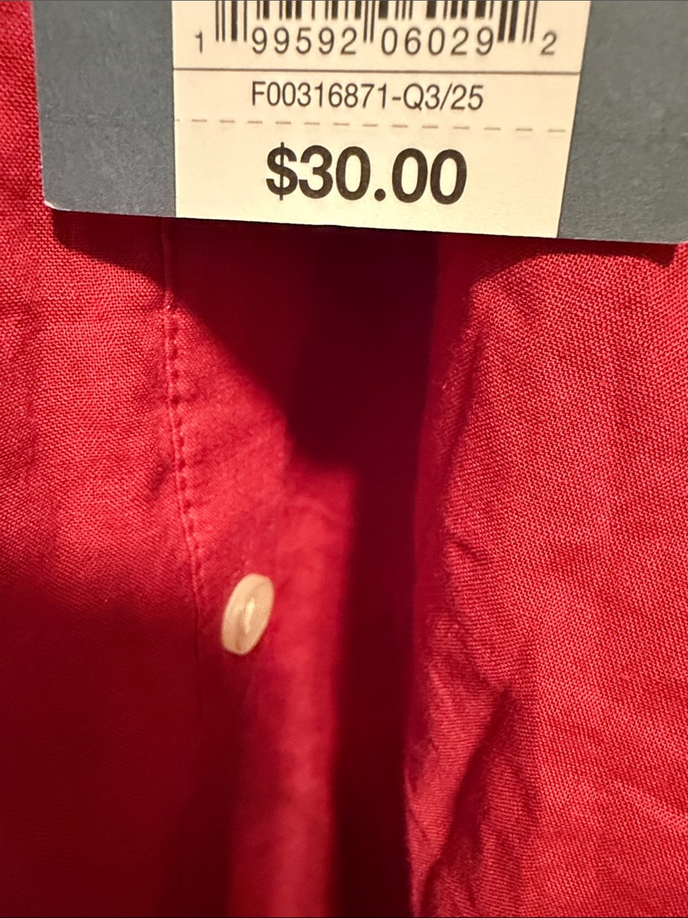 Universal Thread Red Button-Front Peasant Blouse - Picture 4 of 5